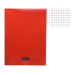 Cahier piqué - CLAIREFONTAINE - 8000 POLYPRO - Rouge - 24x32cm - 96 pages