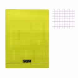 Cahier piqué - CLAIREFONTAINE - 8000 POLYPRO - Jaune - 24x32cm - 96 pages - 90g/m²