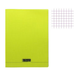 Cahier piqué - CLAIREFONTAINE - 8000 POLYPRO - Jaune - 24x32cm - 96 pages - 90g/m²