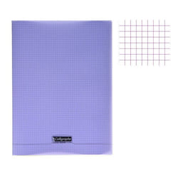 Cahier piqué - CLAIREFONTAINE - 8000 POLYPRO - Violet - 24x32cm - 96 pages - 90g/m²