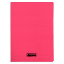 Cahier Polypro rouge CALLIGRAPHE 24x32 48p Petits Carreaux 5x5 90g