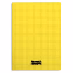 Cahier Polypro jaune CALLIGRAPHE 24x32 48p Petits Carreaux 5x5 90g