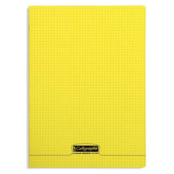 Cahier Polypro jaune CALLIGRAPHE 24x32 48p Petits Carreaux 5x5 90g