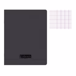 Cahier - 17x22(cm) - Grands carreaux - 96 pages - couverture en polypro - sans spirale - Clairefontaine - Calligraphe