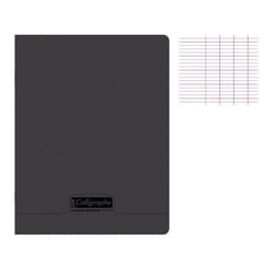 Cahier - 17x22(cm) - Grands carreaux - 96 pages - couverture en polypro - sans spirale - Clairefontaine - Calligraphe