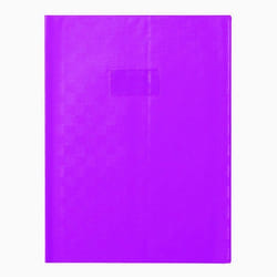 Protège-cahiers 24x32 grain épais Avec rabats marque-pages Violet