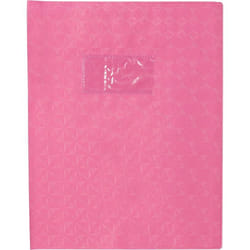 Protège-cahier - Clairefontaine - Grain Losange - 18/100ème - 17x22 - Rose