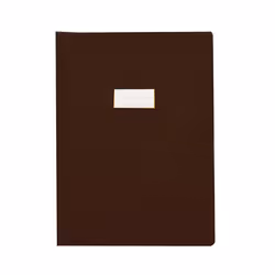 Protège-cahiers 24x32 Clairefontaine grain épais avec marque-pages Marron