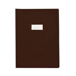 Protège-cahiers 24x32 Clairefontaine grain épais avec marque-pages Marron
