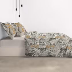 Parure de lit housse de couette avec taies d'oreiller 100% Coton Bio 57 fils Zelia - PD12838-240