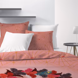 Housse de couette 200x200 cm + 2 taies d'oreiller 100% Coton 47 fils Cancan Dream