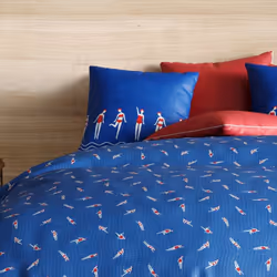 Housse de couette 240x260 cm + 2 taies d'oreiller 65x65 cm Coton Baigneuses