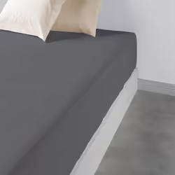 Planete Discount PD16690, Coton, 90 x 190 cm, Gris, 100% Coton, Lavage en machine, 40 °C