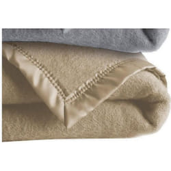 Couverture 180x220 cm Polyester / Viscose Beige