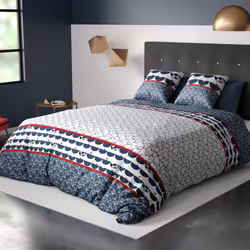 Planete Discount PD15798, Coton, 240 x 290 cm, Gris, Lavage en machine, 40 °C