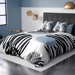 Parure de lit housse de couette avec taies d'oreiller 100% Polyester 60 gsm Cerclus - PD12866-240