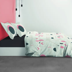 Parure de lit - Housse de couette 100% Coton 57 fils Hawa Pink - PD8075-240