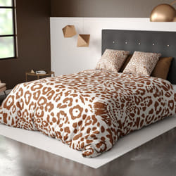 Parure de lit housse de couette avec taie d'oreiller 100% Coton 57 fils Jag Sable - PD12908-240