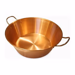 Baumalu - Bassine a confiture cuivre 38 cm 12/10eme anses inox - 9 litres environ