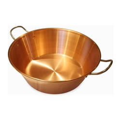 Baumalu - Bassine a confiture cuivre 38 cm 12/10eme anses inox - 9 litres environ