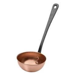 Louche en cuivre massif avec manche en fonte - BAUMALU - Diamètre 11 cm