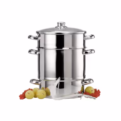Baumalu Extracteur de jus, Steam juicer, Acier inoxydable, Acier inoxydable, 280 mm, 280 mm