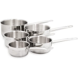 Set de 5 casseroles - Tous feux dont induction - Baumalu - Acier inoxydable - 5 pièces 12 à 20 cm - Inox - Gris