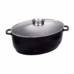 Baumalu - cocotte ovale en fonte d'aluminium 43cm noir - 382931