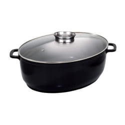 Baumalu - cocotte ovale en fonte d'aluminium 43cm noir - 382931