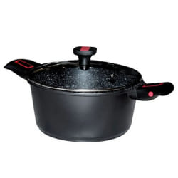 Faitout aluminium anti-adhérent 24cm + couvercle - 383605 - BAUMALU