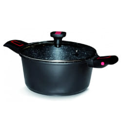 Faitout aluminium anti-adhésif 24cm + couvercle - 383606 - BAUMALU