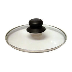 Couvercle en verre BAUMALU - 18 cm - bouton bakélite - trou vapeur