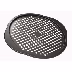 Plaque à pizza - SUCRE & GOURMANDISES - BAUMALU - Acier revêtu Carbon steel 08 mm - Revêtement anti adhérent coloris anthraci ...