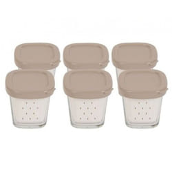 Coffret de 6 pots yaourt verre avec couvercle et égouttoir (XF100101, XF100501) Yaourtière SEB tefal