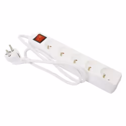 Bloc multiprise - GEFOM - 5 prises - 16A - Interrupteur lumineux - 1m de câble