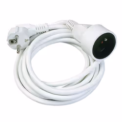 Rallonge électrique - GEFOM - 3 m - Prise de terre - Câble H05VV-F 3x15 mm² - 16 A