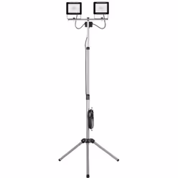 Le projecteur led sur pied 2x20w est extra plat , fait en aluminium, il est robuste . Avec ces 2 éclairages de chacun 28 leds ...
