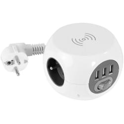 Gefom - Chargeur induction universel Multi-prises avec 3 ports usb - 3 Prises