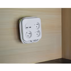 Description générale Cette multiprise murale au design arrondi et élégant est équipée d'un range-fil, ce qui la rend discrète ...