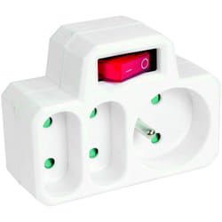 Gefom - Triplite mixte 1X16A + 2X6A avec interrupteur