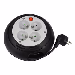 Enrouleur ménager compact 4 prises 16A+T 2m