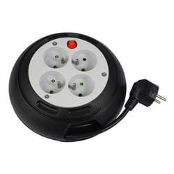 Enrouleur ménager compact 4 prises 16A+T  2m