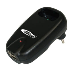 GEFOM Prise 6 A avec 2 chargeurs USB