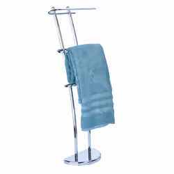 Porte serviette sur pied en métal avec 3 barres fixes