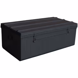 Aspect Coloris Noir Finitions Poudre d'epoxy Matériau principal Acier Dimensions Hauteur (en cm) 43 Longueur (en cm) 110 Prof ...