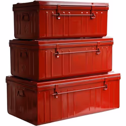 Aspect Coloris Rouge Finitions Poudre d'epoxy Matériau principal Acier Dimensions Hauteur (en cm) 43 Longueur (en cm) 110 Pro ...