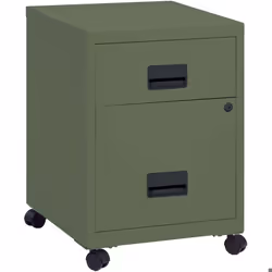 Caisson de rangement en acier 2 tiroirs kaki