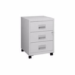 Classique et discret pour optimiser le classement. Fabrication monobloc, finition métal grainé antirayures. Tiroirs coulissan ...