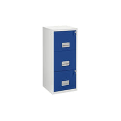 Pierre Henry - Classeur monobloc 3 tiroirs - gris bleu - Maxiburo