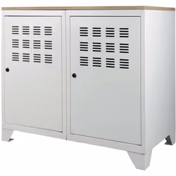 Aspect Coloris Blanc mat Matériau principal Acier Matériaux secondaires Chêne naturel coloris Sonoma (plateau) Dimensions Epa ...
